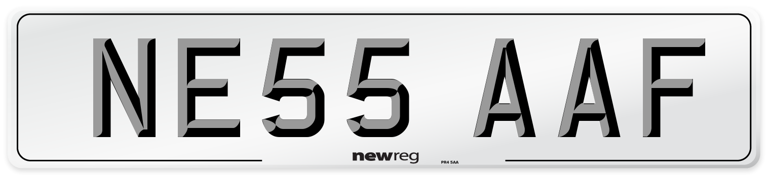 NE55 AAF Number Plate from New Reg